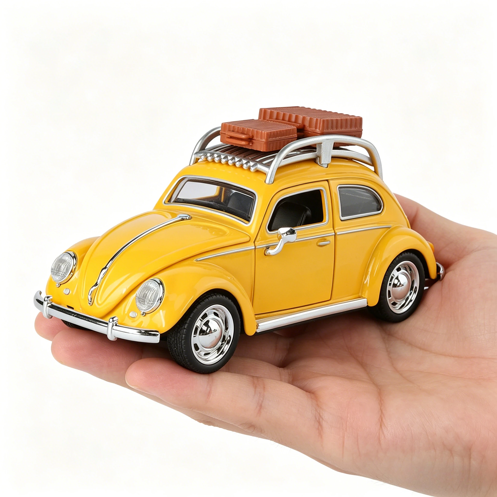 

Simulation 1:32 Beetle Convertible Alloy Metal Diecast Model Car Desktop Display Collectible Ornament Holiday Toy