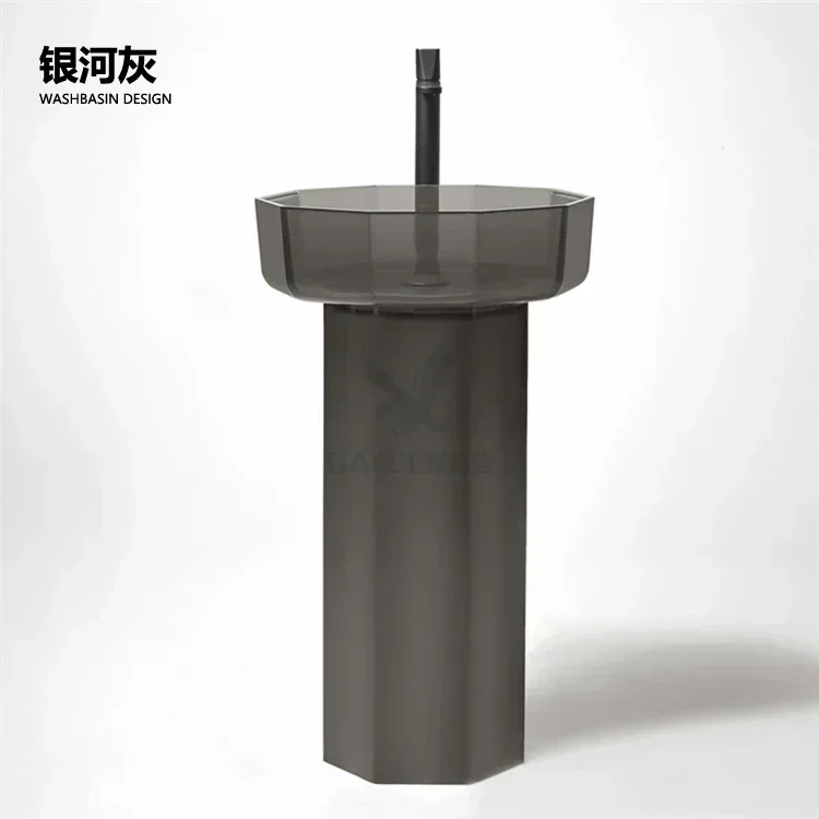 

MLTransparent green hotel floor-to-ceiling balcony outdoor washbasin washbasin column basin customization