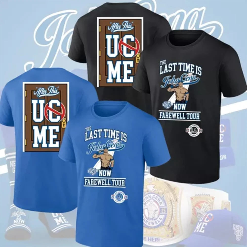 

HOT! 2025 Summer Men's TEE New Arrivals John Cena The Last Time Is Now 16x Farewell Tour Los Angeles T-Shirt 100% Cotton