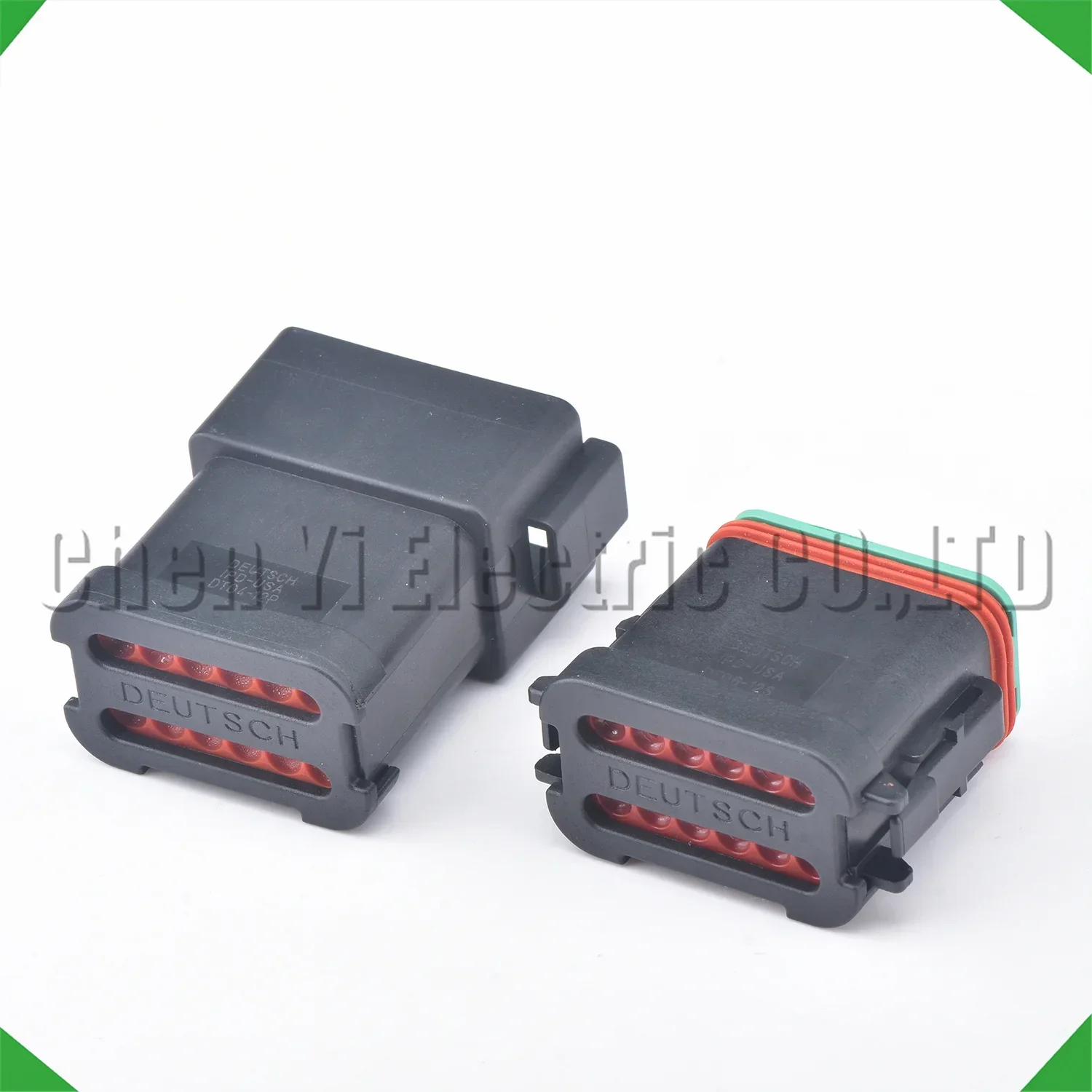 12 핀 검정색 DT 자동차 커넥터 Deutsch DT06-12S DT04-12P DT06-12S-E005 DT04-12P-E005 용 와이어 하네스 플러그