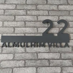 Composite Aluminum House Numbers Grey for Personalized Custom Address Signs Large Number Plaque with Floating Wall OutDoor Plate