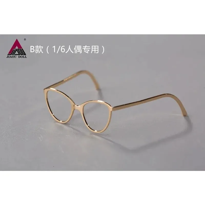 In Stock 1/6 Scale Female Male Glasses Model Glass Frame Black Rose Gold Fit 12 Inches Soldier Action Figure Doll Accessories