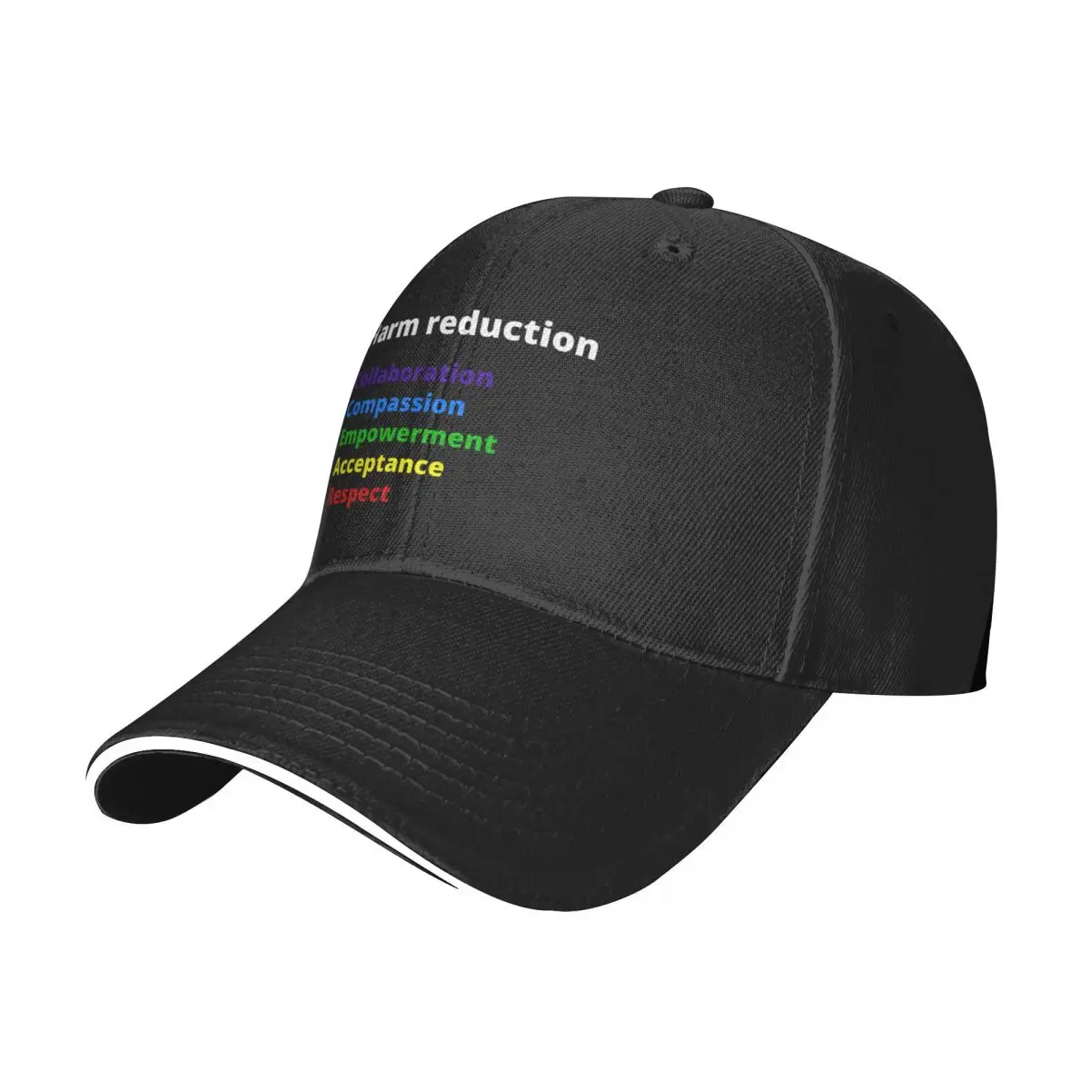 Harm Reduction Model Baseball Cap Sunscreen Streetwear Mens Caps Women's