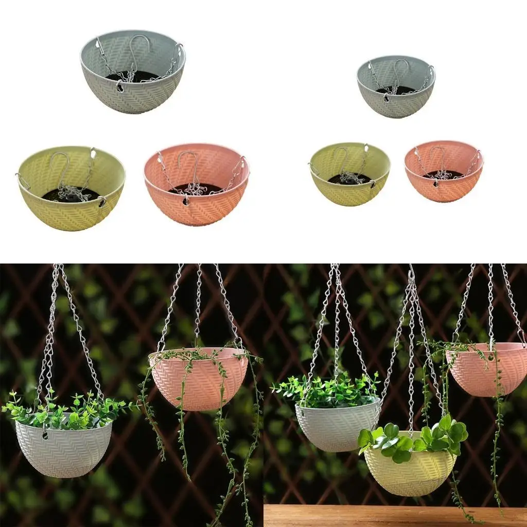 

G6KF Flowers Hanging Holder Heavy Duty Fall Resistant Indoor Outdoor Plants Hanger Tabletop Stable Plant Basket for Succulent
