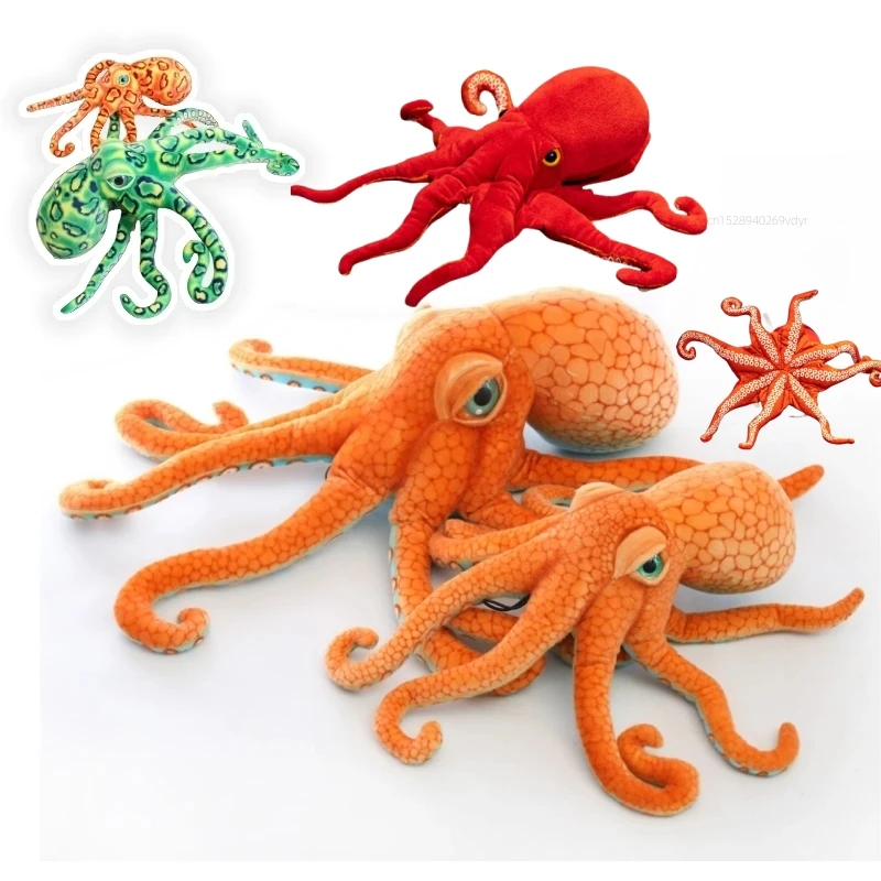 Simulation Marine Life Octopus Tucked Stuffed Toys Animal Dolls Funny Octopus Realistic Squid High Quality Gifts For Friends