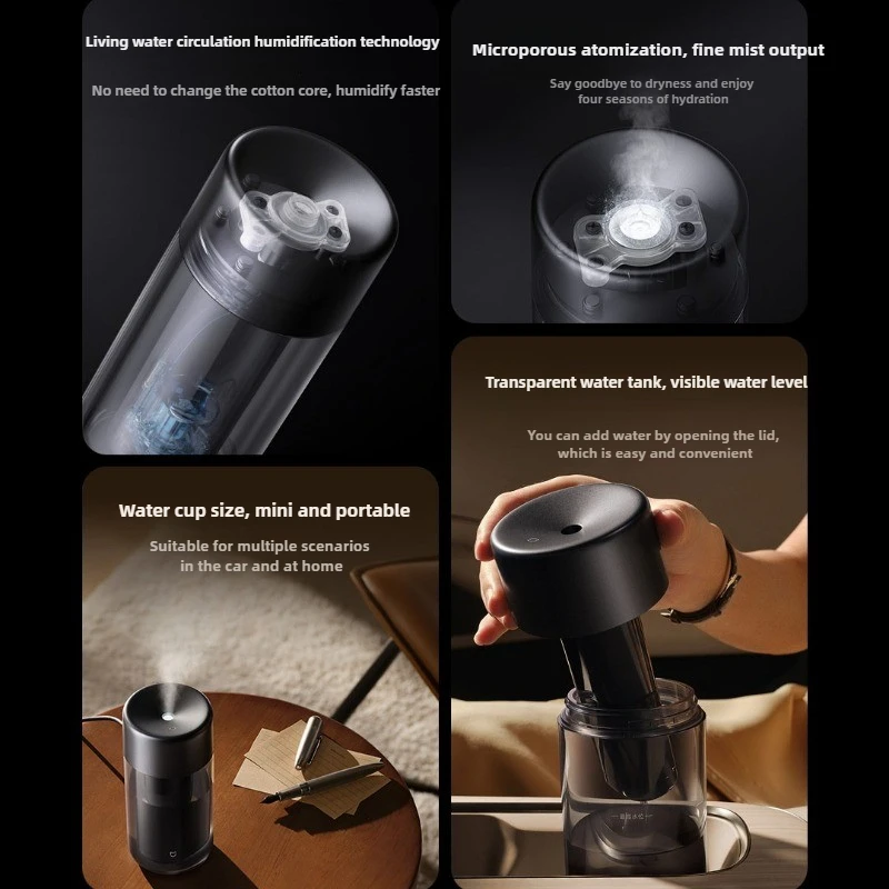 جديد Xiaomi Mijia سيارة ذكية المرطب نشط تداول المياه الترطيب مايكرو ثقب الانحلال المرطب تنقية الهواء هدية