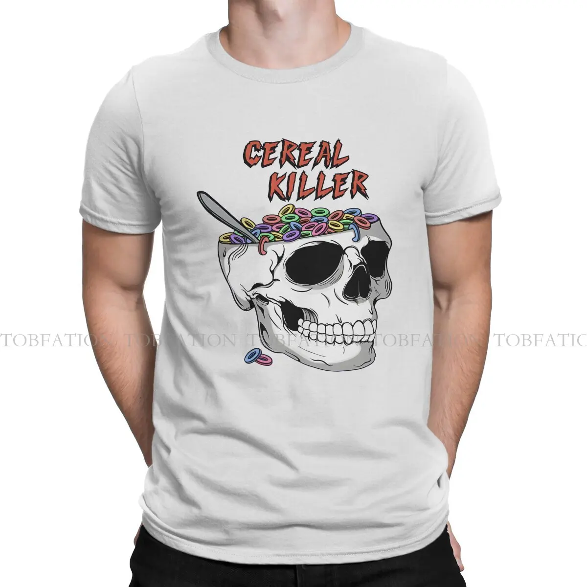 

Cereal Skeleton Newest TShirts Cereal Killer Male Harajuku Pure Cotton Tops T Shirt O Neck Big Size