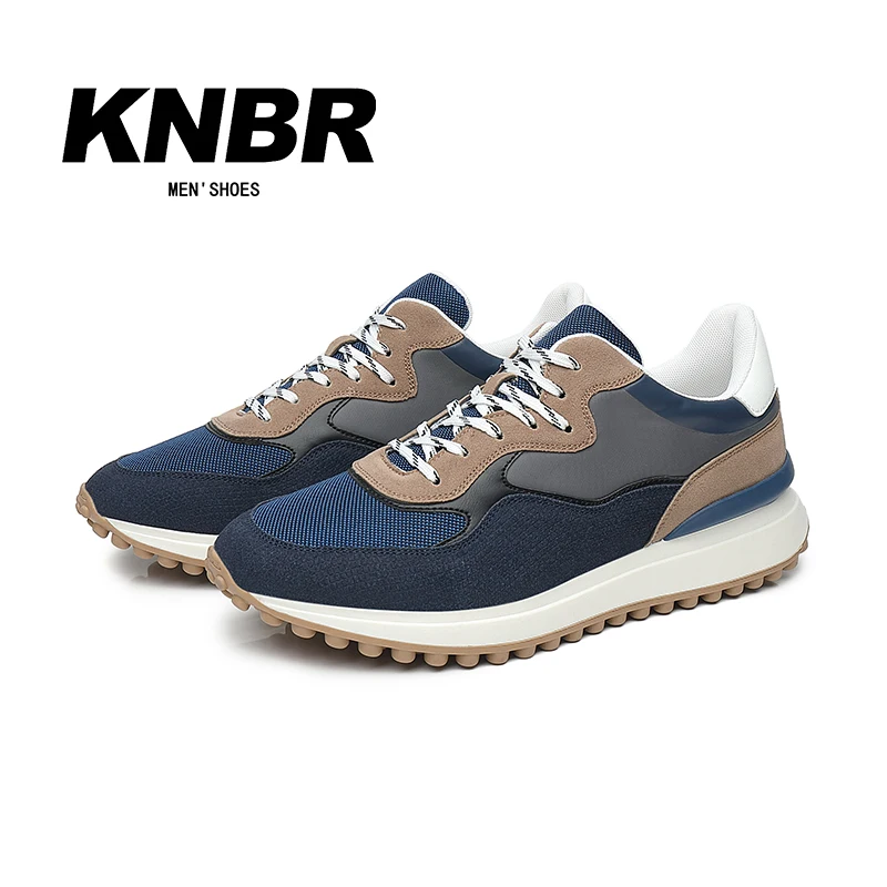 KNBR Sneakers Casual 2024 scarpe da ginnastica da uomo scarpe comode in pelle per camminare escursionismo Jogging Sport uomo scarpe da ginnastica