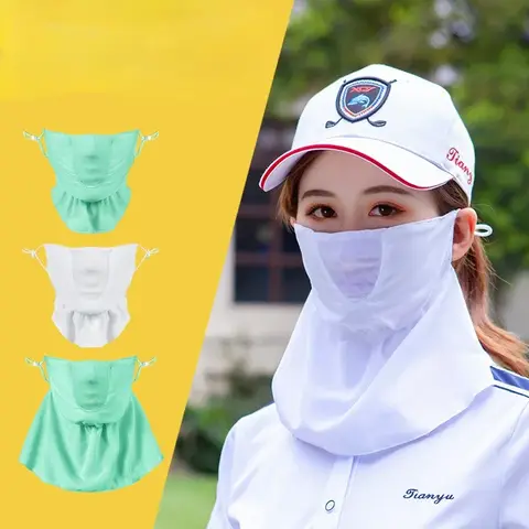 남녀공용 골프 자외선 차단 마스크, 시원한 통기성 아이스 실크 마스크, 목 라이딩 마스크, 제조사 도매 Best5