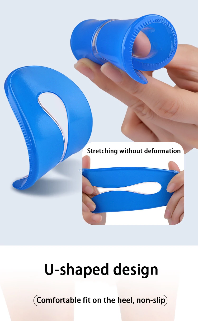 1 Paar Fersenschoner für Plantarfasziitis, Silikon-Ferseneinlagen, stoßdämpfende Schuhpolster, Gel-Polster zur Linderung von Fußschmerzen, selbstklebend. – Detail 5