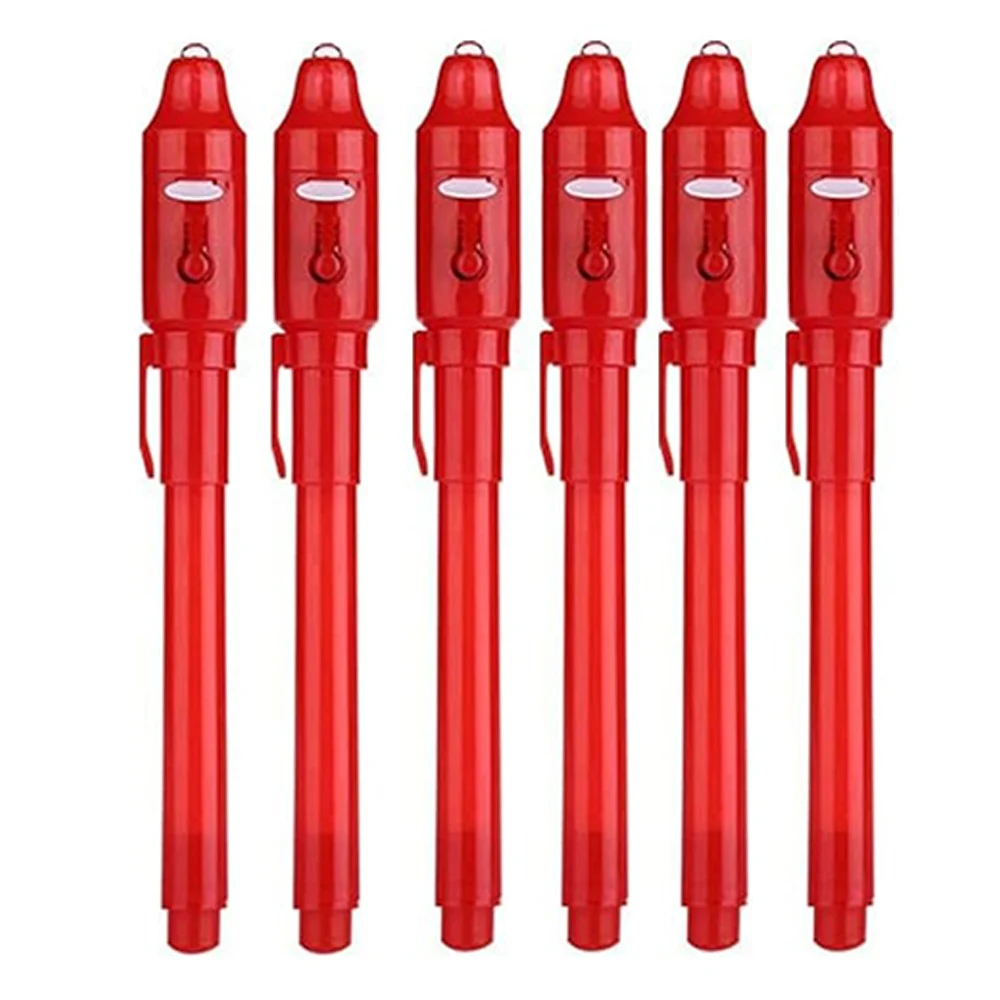 4-12 Stuks Onzichtbare Inkt Pen Spy Pen Met Uv Licht Magic Marker Voor Geheime Bericht Schatkist prijzen Kids Party Gunsten Speelgoed Gift - afbeelding 1