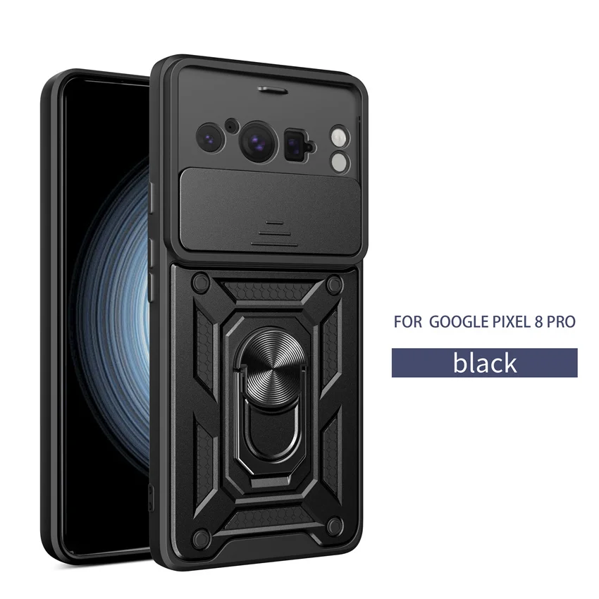 Camera Protect Case For Googel Pixel 6 8 Pro Armor Hybrid Ring Back Cover