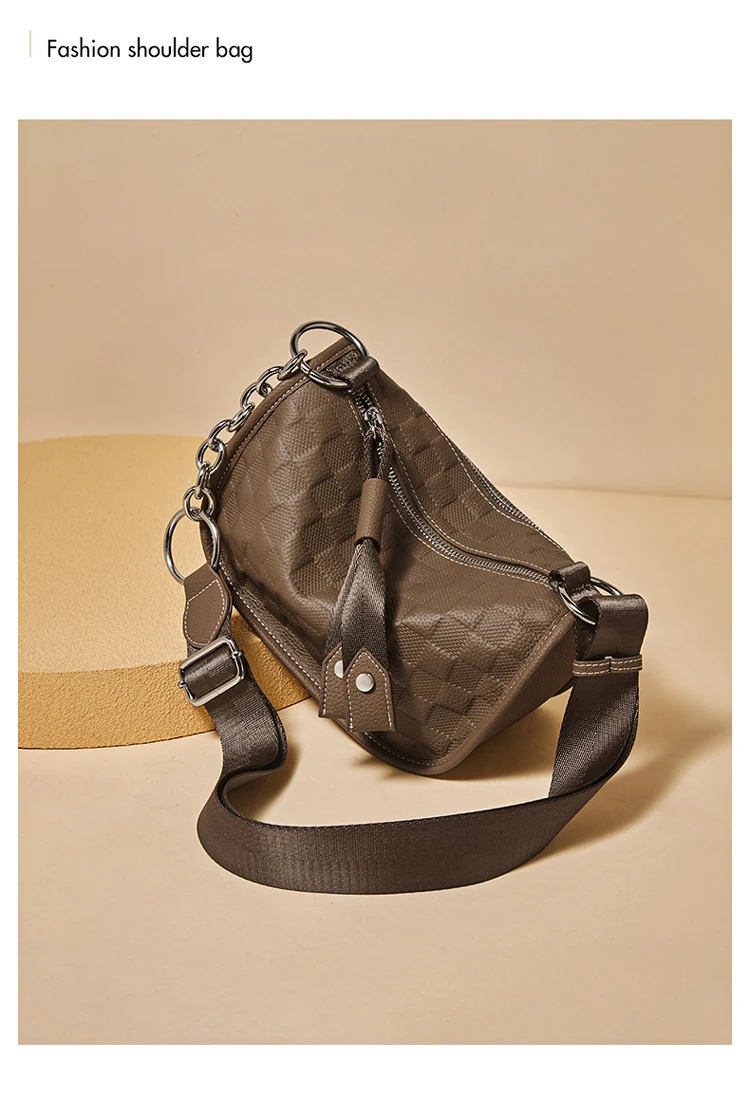 FOXER Damen Leder Sling Umhängetasche Mädchen Kleine Umhängetasche Handtasche – Detail 1