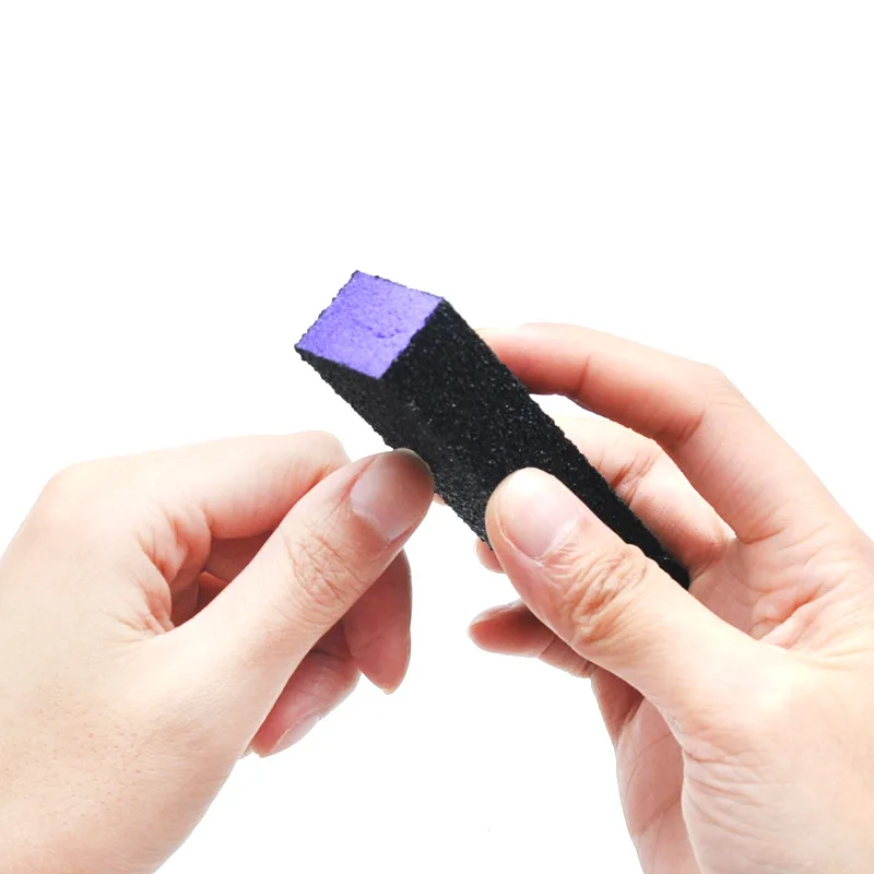 Frosted High Elastic Sponge Frosted Block Colored Core Small Black Sand Tofu Blocks on All Sides Nail Sponge