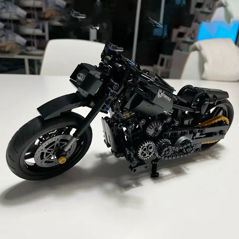 Blocs de construction de modèle de moto 1:8, moto technique, briques de course sur route, jouets d'assemblage pour enfants, cadeaux d'anniversaire