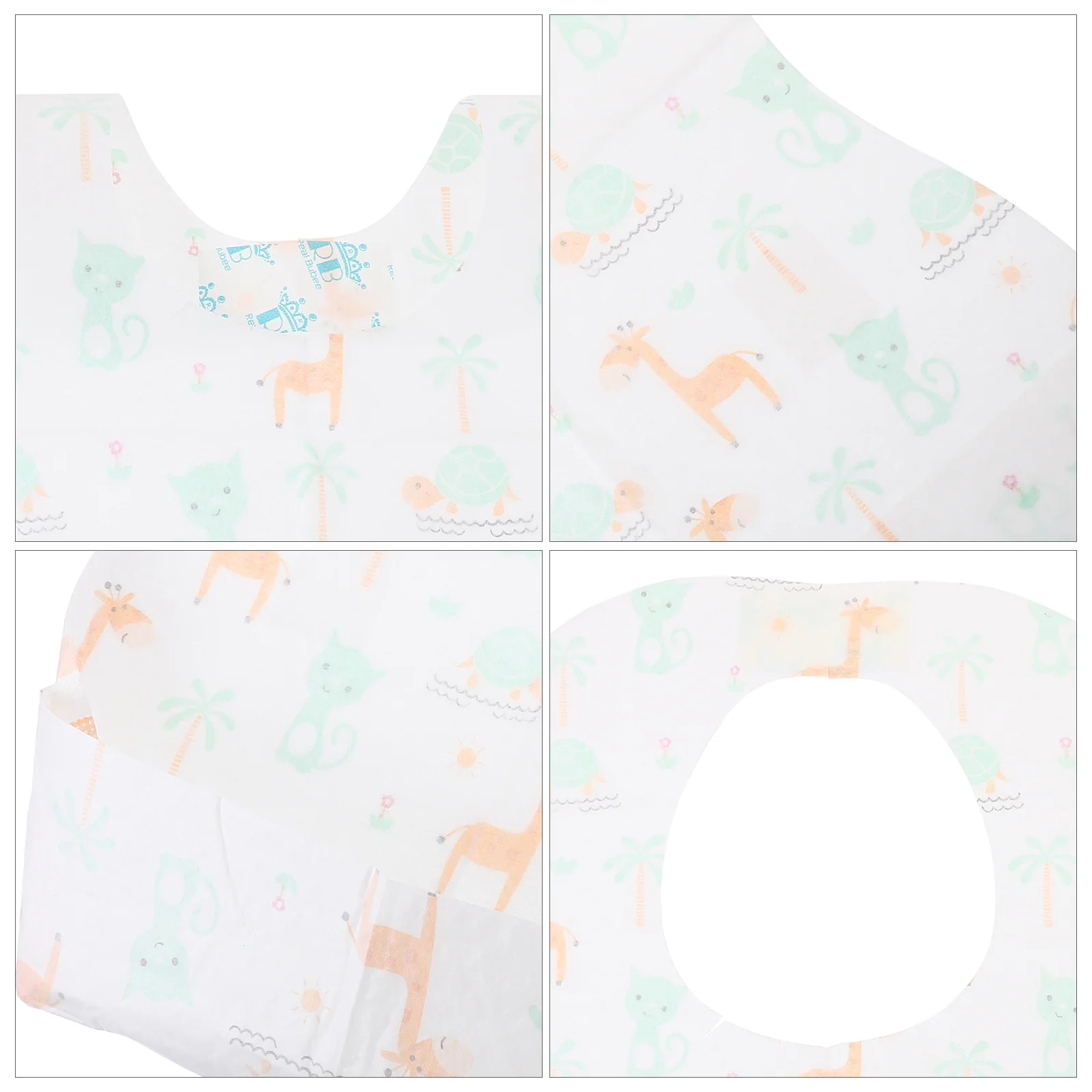 

20Pcs Baby Bibs Disposable Feeding Drooling Bibs for Infants Toddlers Practical Adorable Design Toddler Drool Bibs,