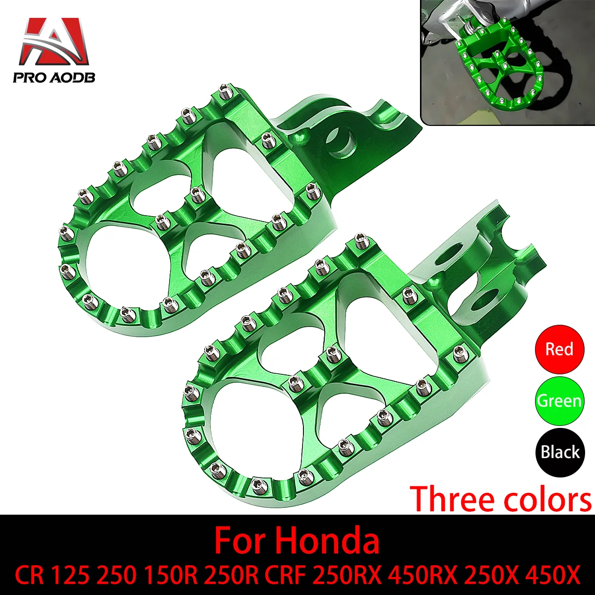 

Motorcycle CNC Foot Pegs Rests Pedals Footpegs For HONDA CRF 1000L 1100L AFRICA TWIN/DCT 250X 450X 250RALLY 150R 250R 450R 450L