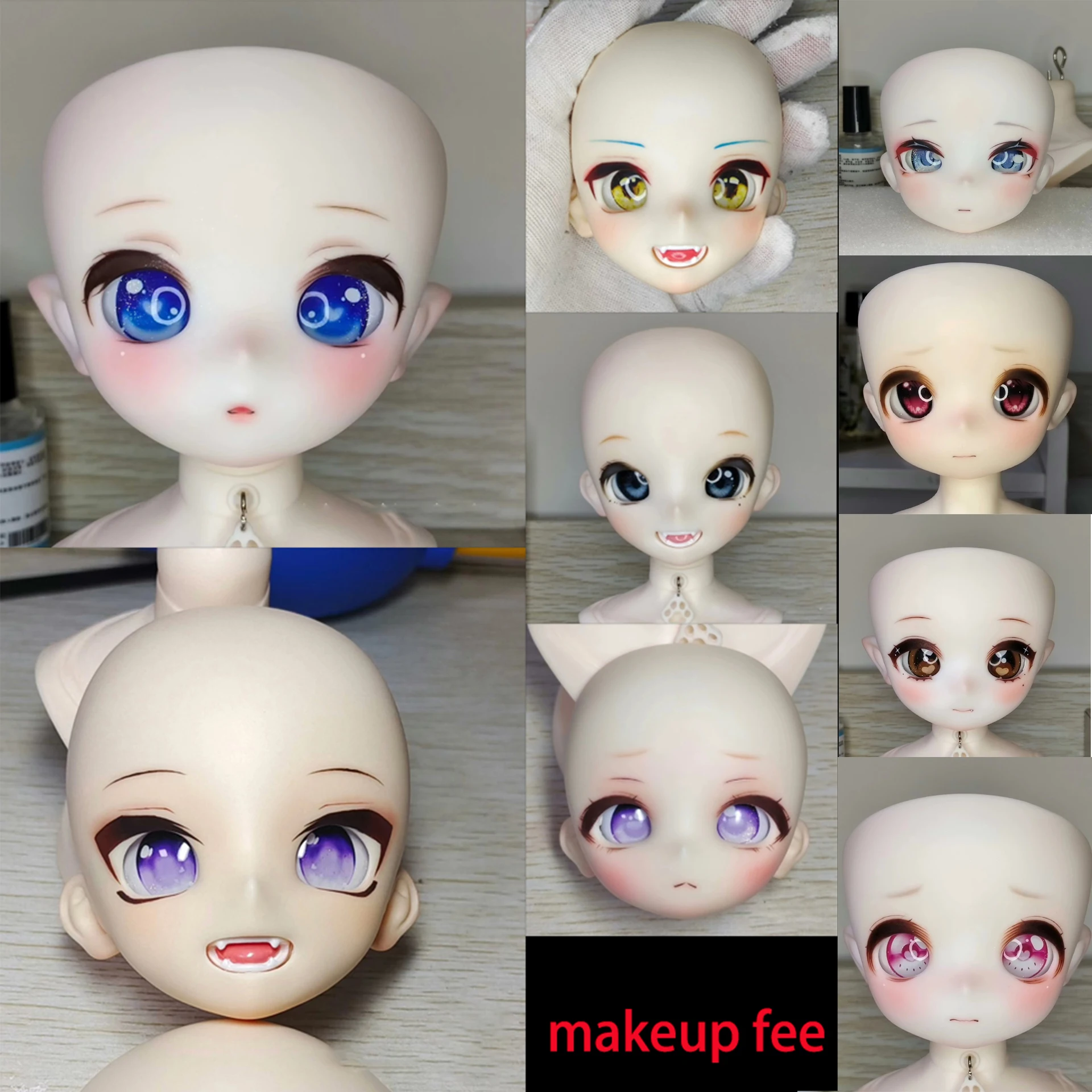 1/3 1/4 1/6 BJD Anime Doll Makeup Only Makeup Fee,Please contact the seller before purchasing