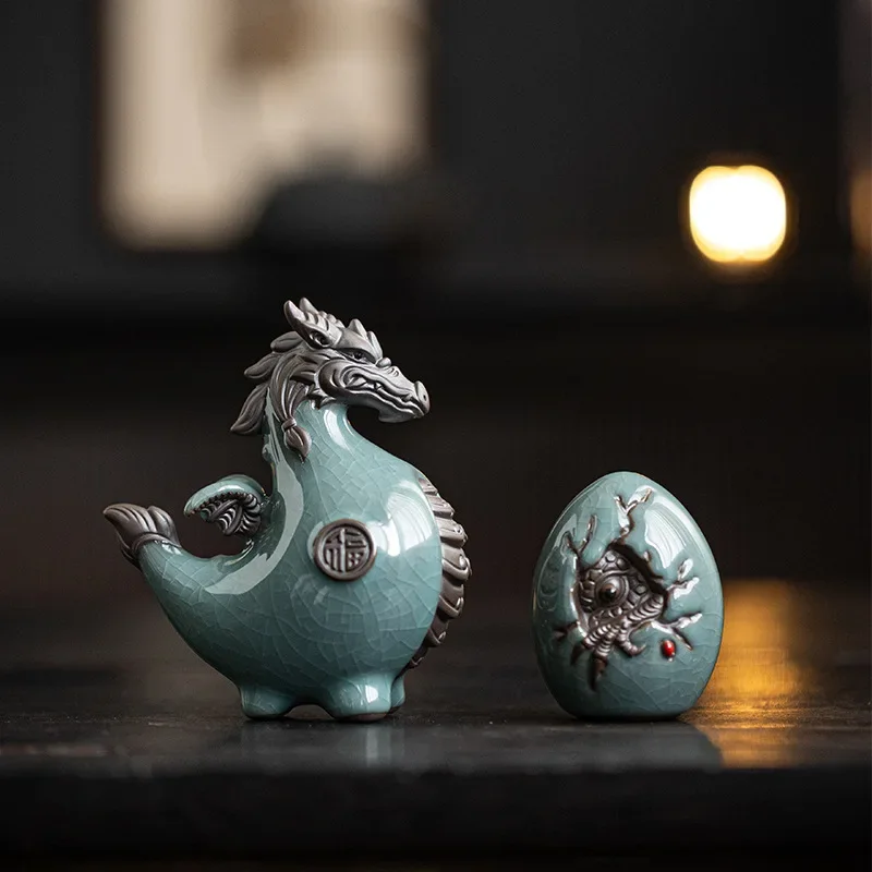 

Creative Ceramic Dragon Horse Decorative Item Living Room Entryway Cute Desktop Home Decor