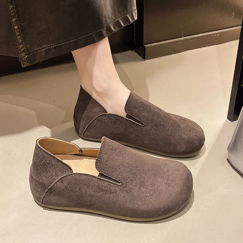 

Flats Women Shoes Suede New Fashion Loafers 2025 Casual Sport Shoes Woman Sneakers Winter Walking Hiking Zapatillas De Mujer