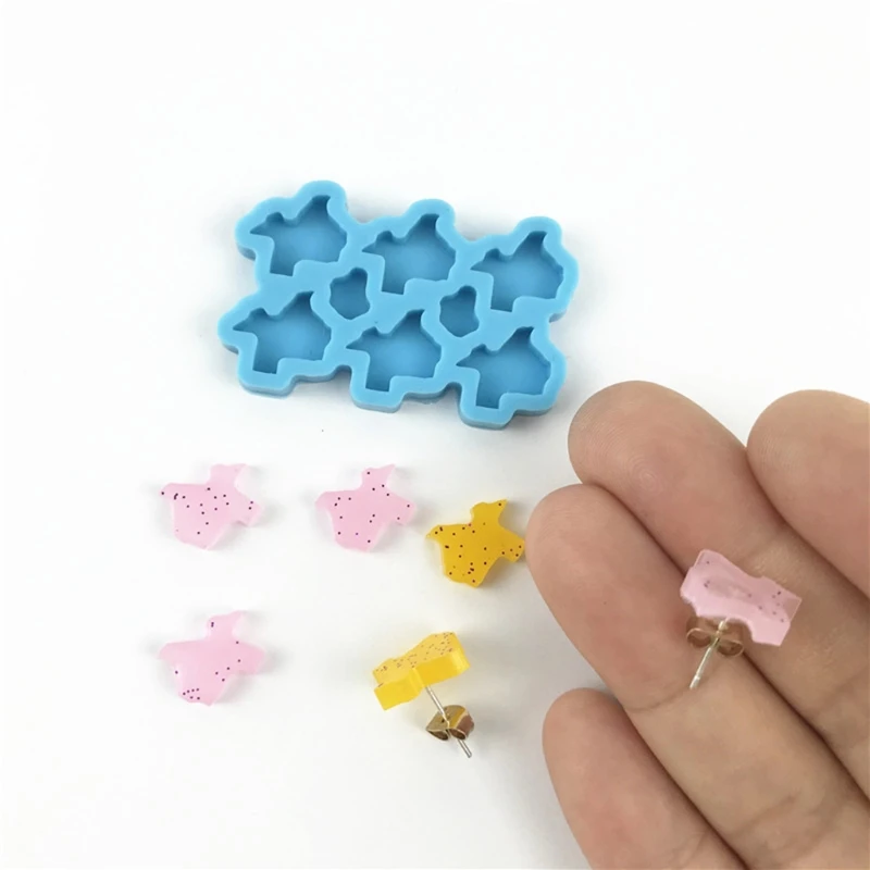 

2 Pcs/Set Crystal Epoxy Resin Mold Earring Pendant Silicone Mould DIY Crafts Jewelry Ear Dangles Decorations Tool Drop shipping