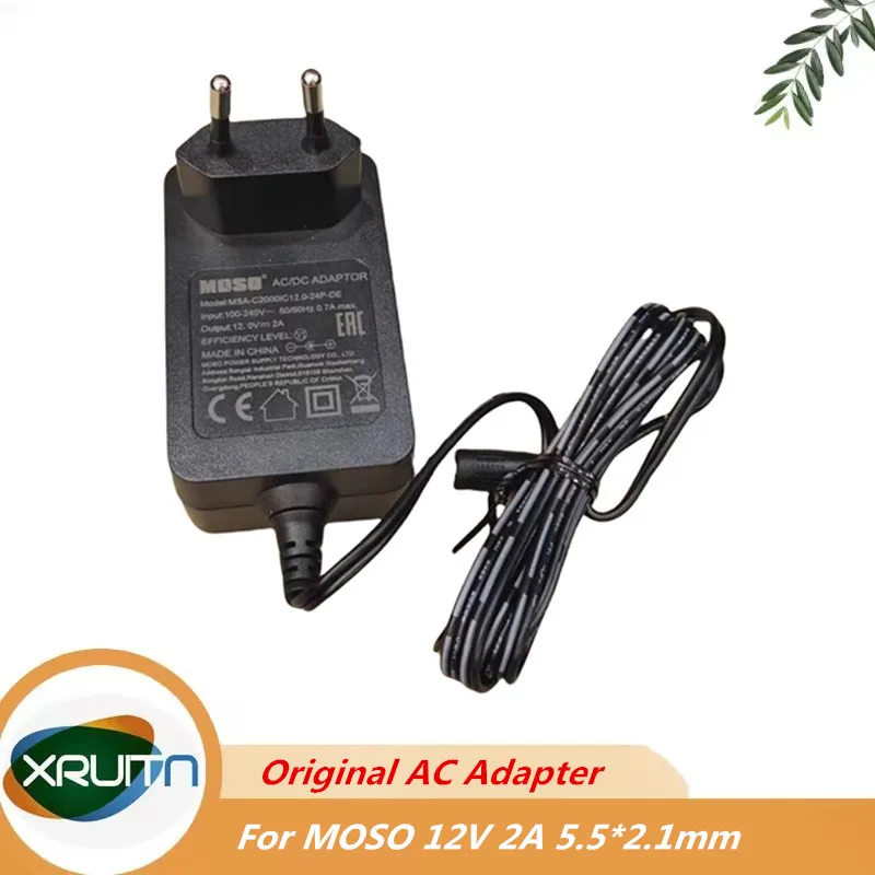 

Original AC Adapter Charger For MOSO 12V 2A 24W 5.5x2.1mm MSA-C2000IC12.0-24P-DE MSA-C2000IC12.0-24P-BR Hikvision Power Supply