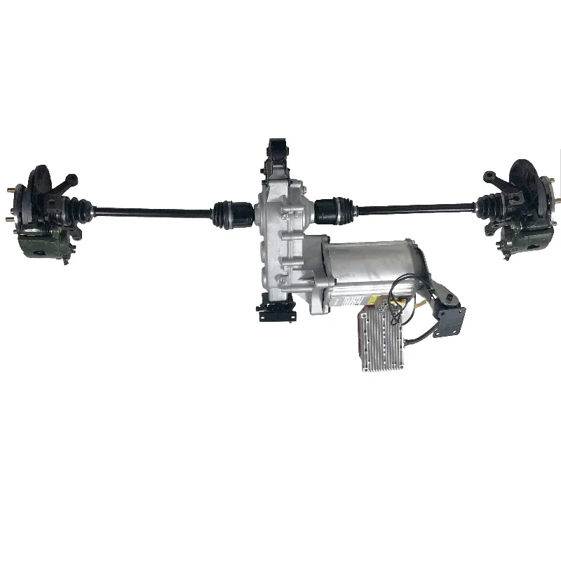 Front/rear/independent suspension four-wheel electric vehicle assembly