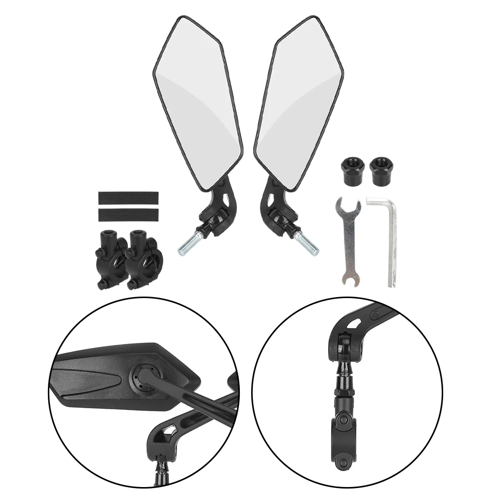 1 Set Adjustable 360° Rotating Motorcycle Rearview Mirror Reflective Mirror Perfect For Bicycle Accessory