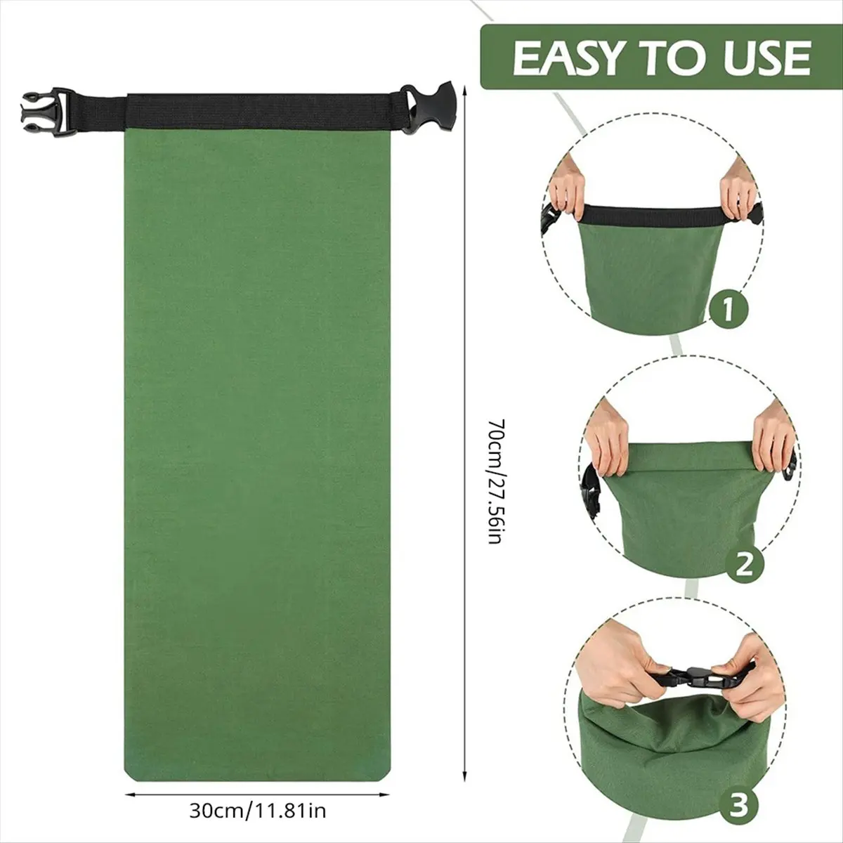 10-Pack Heavy-Duty Canvas Sand Bags with Buckle, 11.8 X 27.5 Inches for Flood Protection and Weight Support