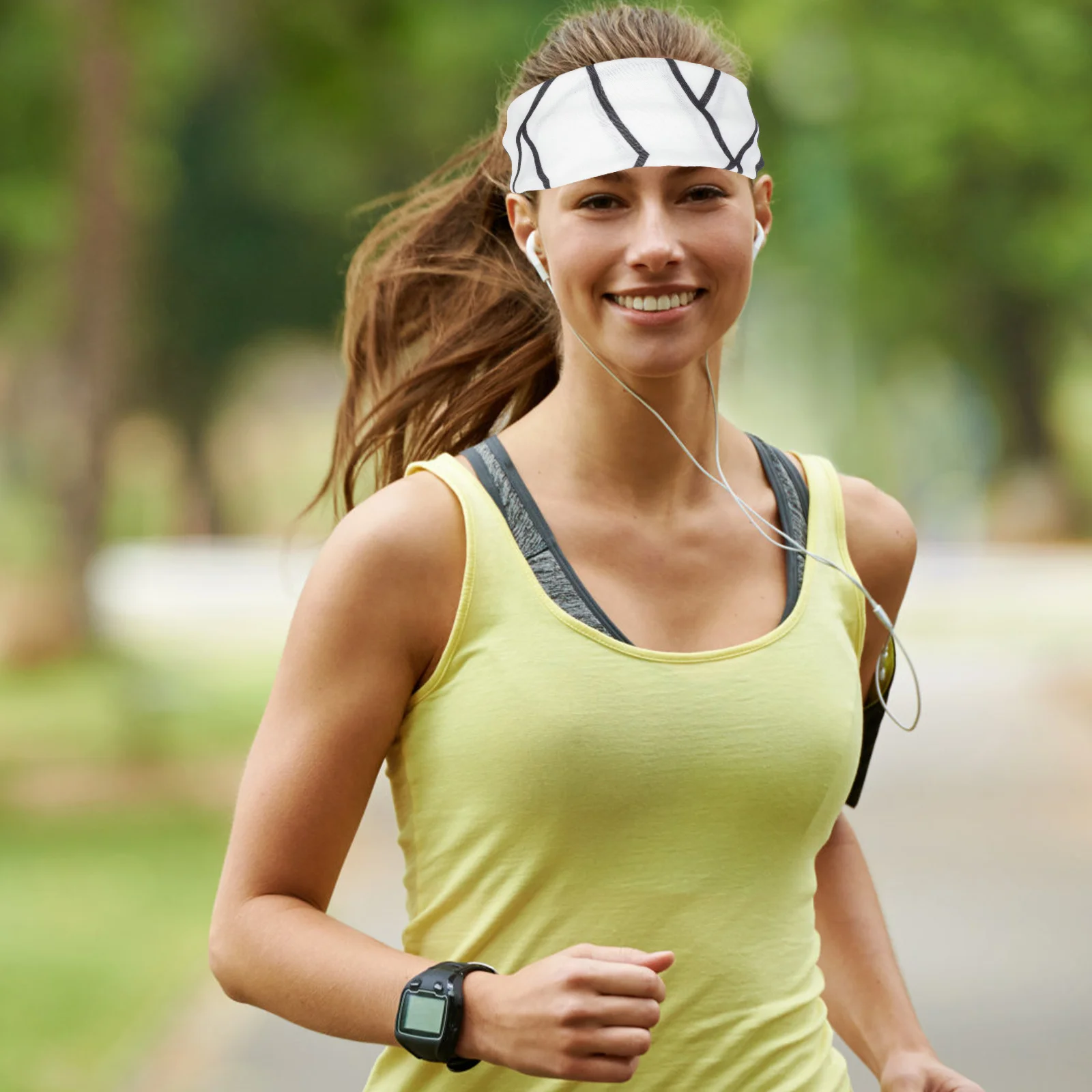 

2Pcs Sweat Headbands Stylish Fitness Elastic Non-Slip Sports Hair Bands for Men Women Running Yoga Gym Exercise
