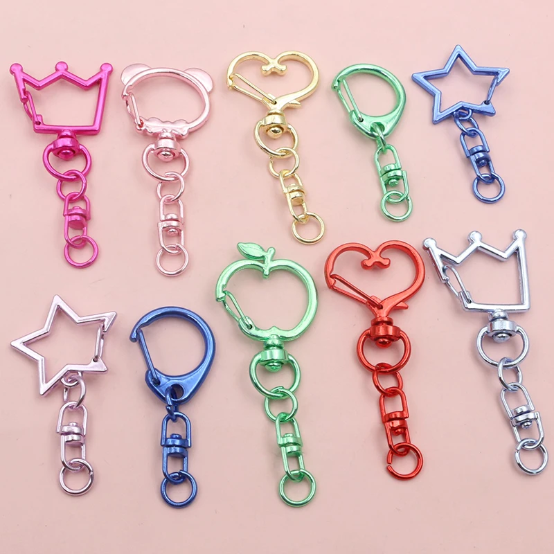 5 قطعة مزيج عشوائي القلب شكل نجمة المفاجئة هوك الزناد كليب أبازيم ل المفاتيح مشبك قفل السنانير DIY بها بنفسك صنع المجوهرات اكسسوارات #4