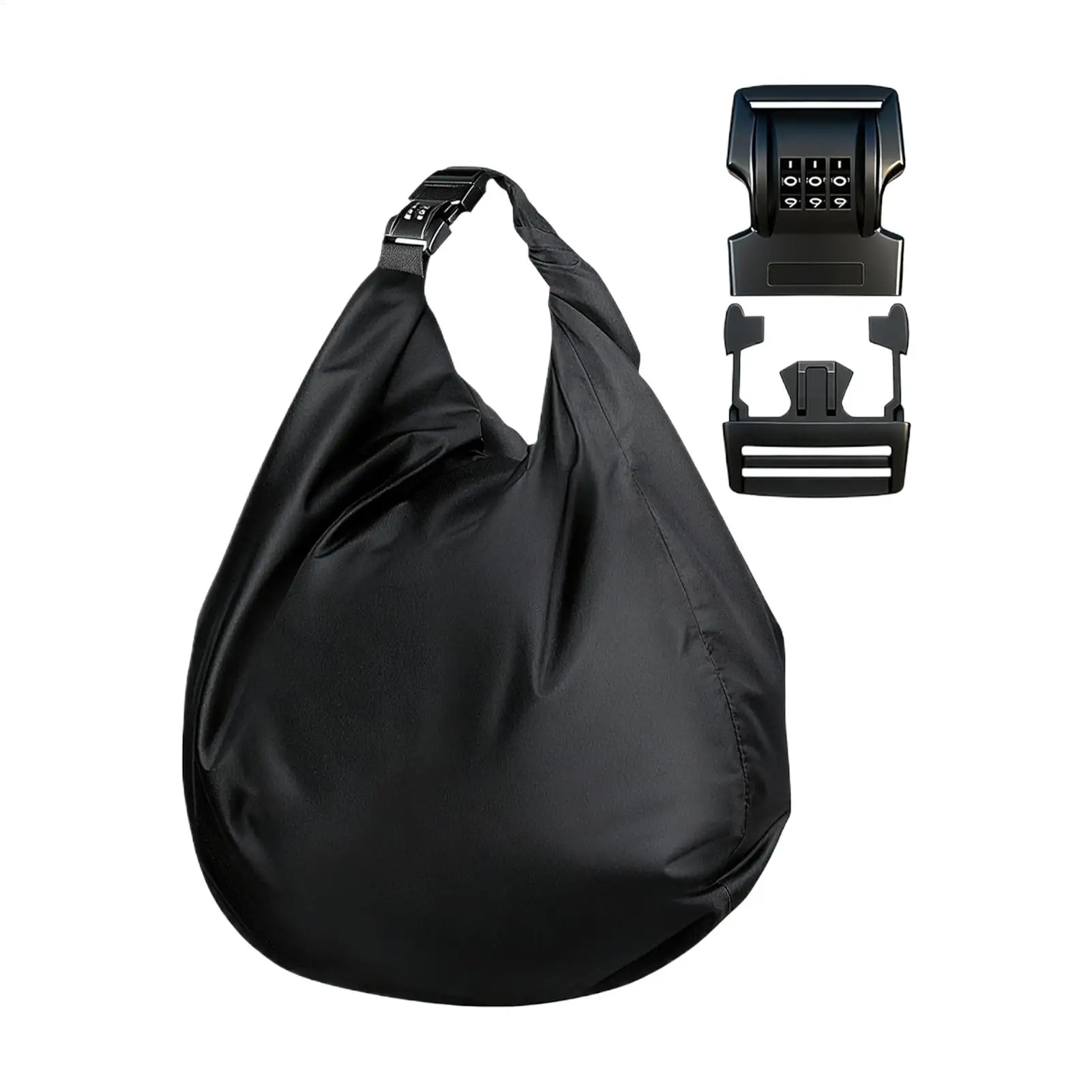 オートバイヘルメットハードハットバッグヘルメット収納袋コンビネーションロック付き防水キャリングポーチオートバイヘルメットアクセサリー