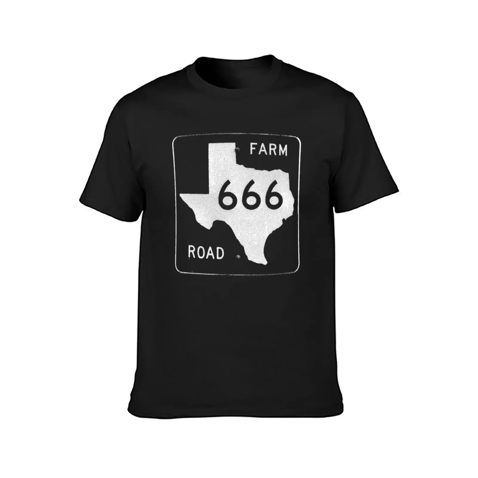 Texas Farm Road 666 T-Shirt anime figures summer tops oversized graphic tee for a boy Men's clothing