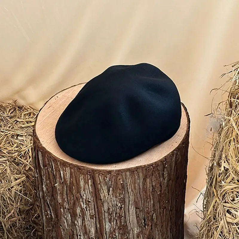 Winter Retro Zeitungsjunge Mütze Männer Frauen Wolle Hut Casual Baskenmütze Solide Unisex Fahrer Flache Kappe Kellner Kappe Street Style Chapeu Bäcker Hut – Detail 18