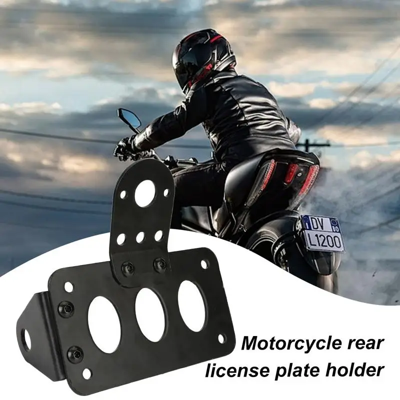 Motorcycle Plate Bracket License Plate Frames Mount Weather Proof Rear Bracket Mount License Plate Frames Tag Bracket For Men