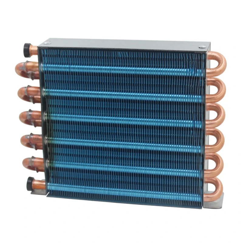 1PCS Condenser Radiator Refrigerator Freezer Air-cooled Water-cooled Aluminum 7mm Fin and Copper Tube Heat Exchanger Small Shell