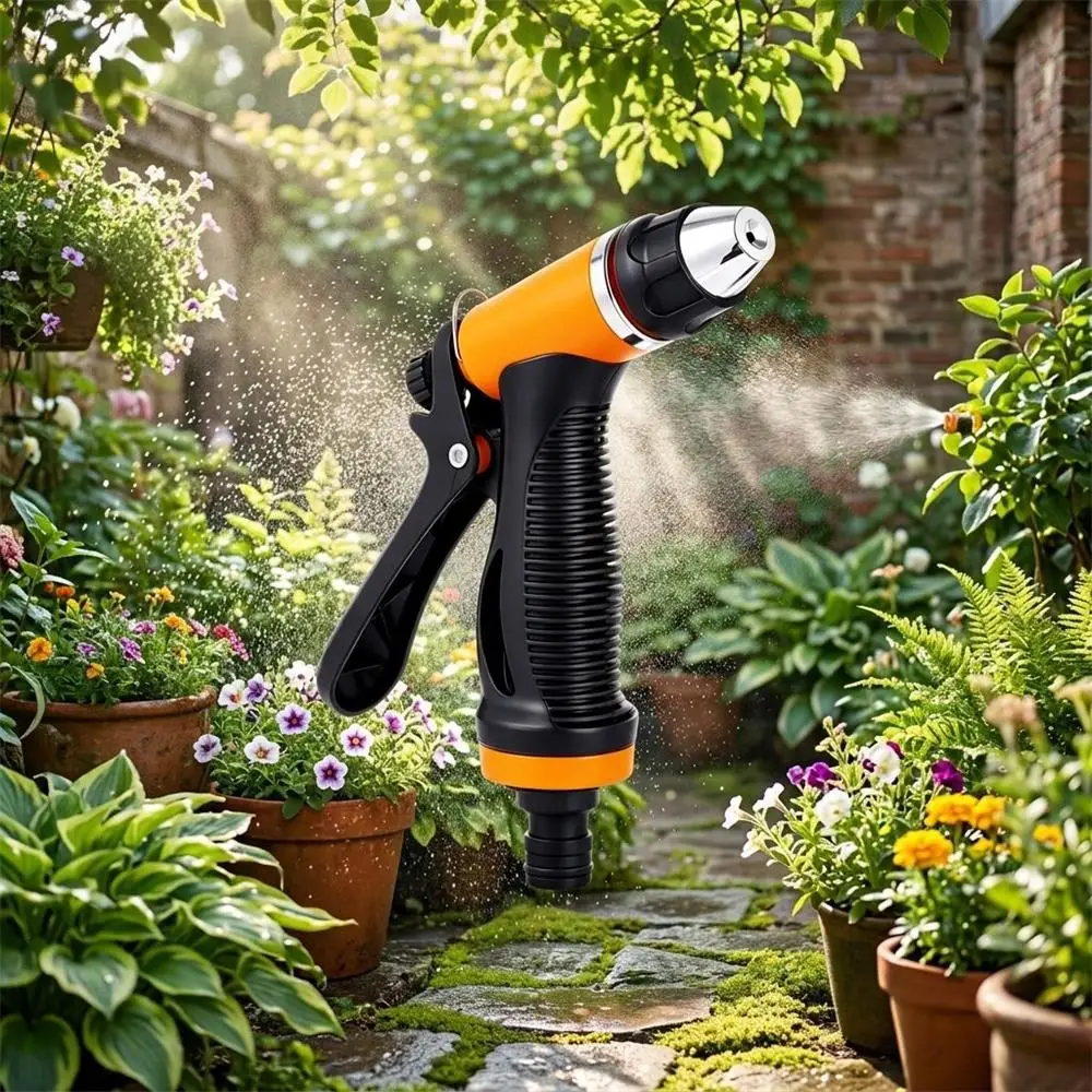 1PC Garden Hose Water Spray Gun for Cleaning Car Watering Flower Plant Showering Pets Car Wash Water Sprayer Car Washing Nozzle