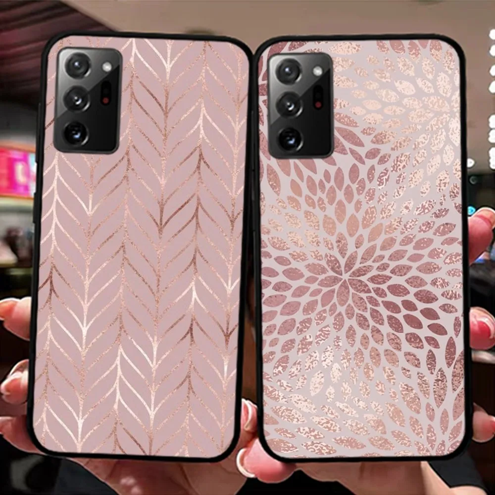 

Gold Rose Leaf Phone Case For Samsung Note 8 9 10 20 Pro Plus Lite M 10 11 20 30 21 31 51 A 21 22 42 02 03