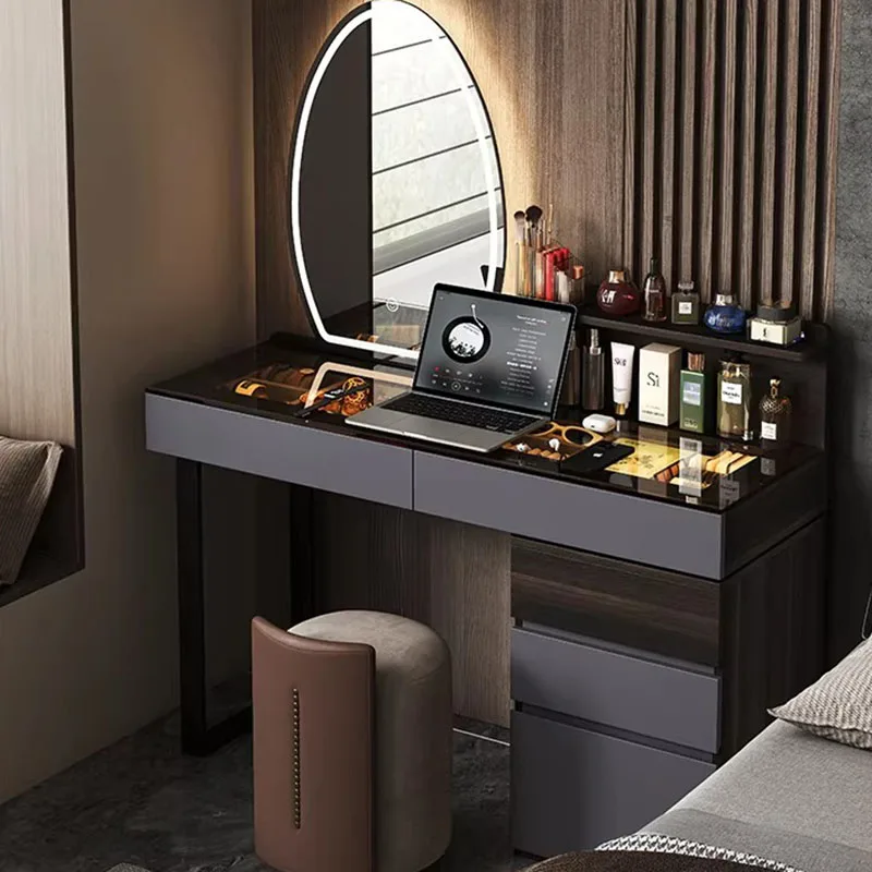 

Bedroom Makeup Vanity Table Accessories Mirror Storage Modern Dressing Table Coffee European Penteadeira Lounge Suite Furniture