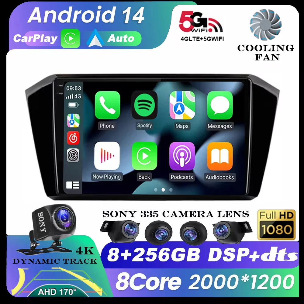 

Android 14 DSP For Volkswagen VW Magotan Passat B8 2015-2021 Car Navigation GPS Video Player QLED Screen Multimedia Radio Stereo