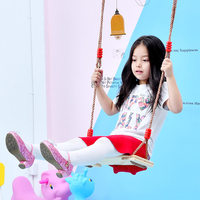 Wooden Swing Frame Playground Seat Outdoors Hanging outside Rock and Roll Child