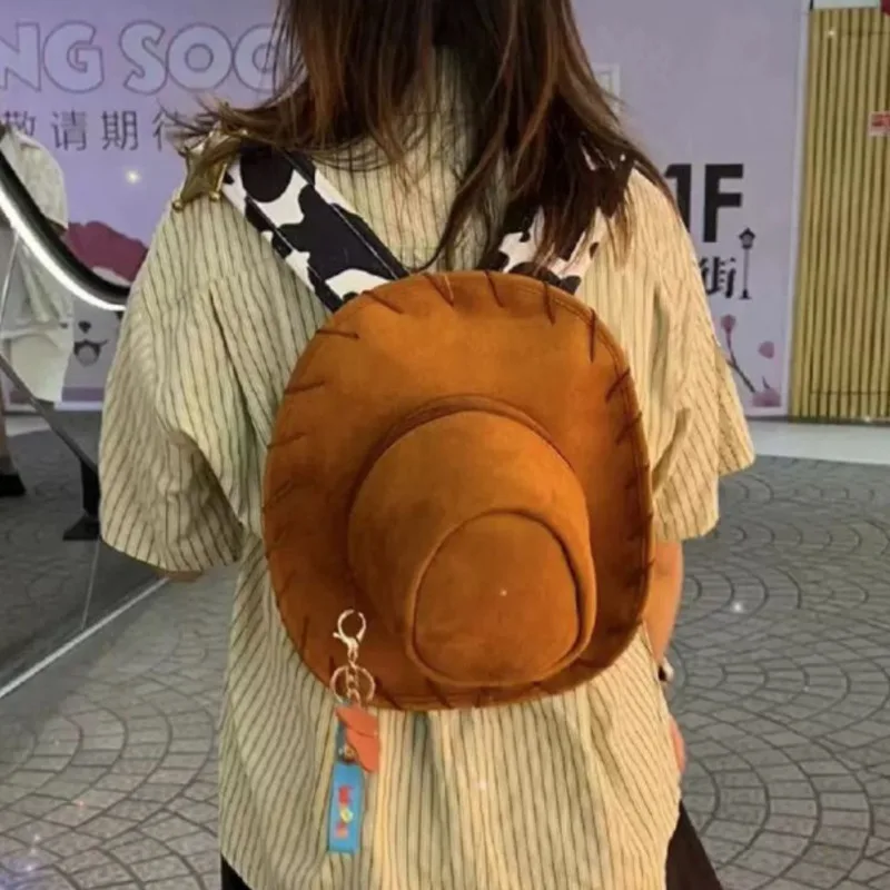 Bolsa de Cosplay de Anime que estola el sombrero de Woodys, bolsa de felpa, lindo diseño de sombrero creativo de dibujos animados, bolsa de juguete para niños para fanáticos, regalos de Navidad y Año Nuevo