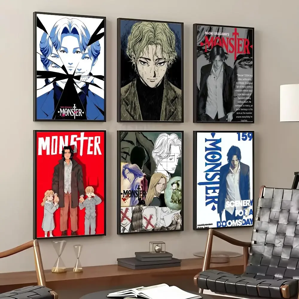 Anime M-Monster Painting Calligraphy Cotton Canvas Wall Art Poster Quality Decor Painting for Home Decor