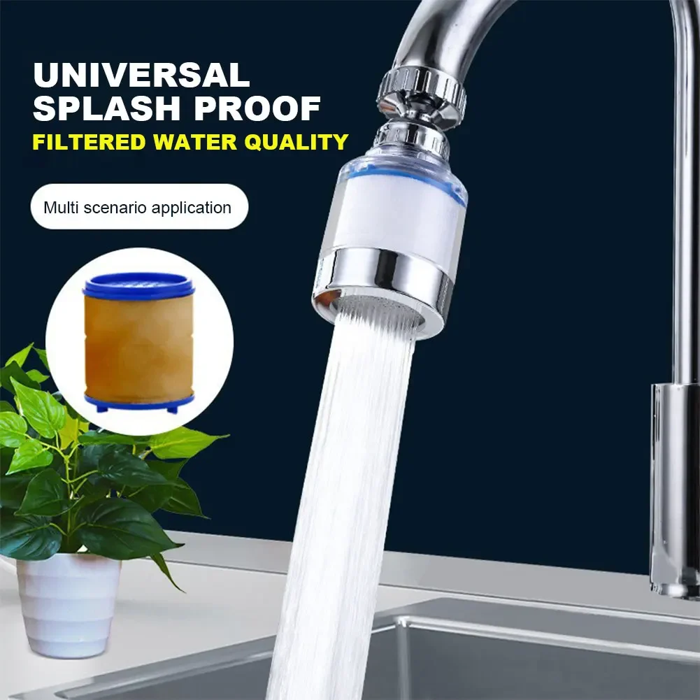 360 Degree Rotating Faucet Filters Bubbler Mount Anti-splash for Household Kitchen Bathroom Faucet Water Clean Filter Purifier