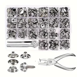 270/240Pieces Stainless Steel Marine Grade Canvas and Upholstery Boat Cover Snap Button Fastener Kit with Setting Tool