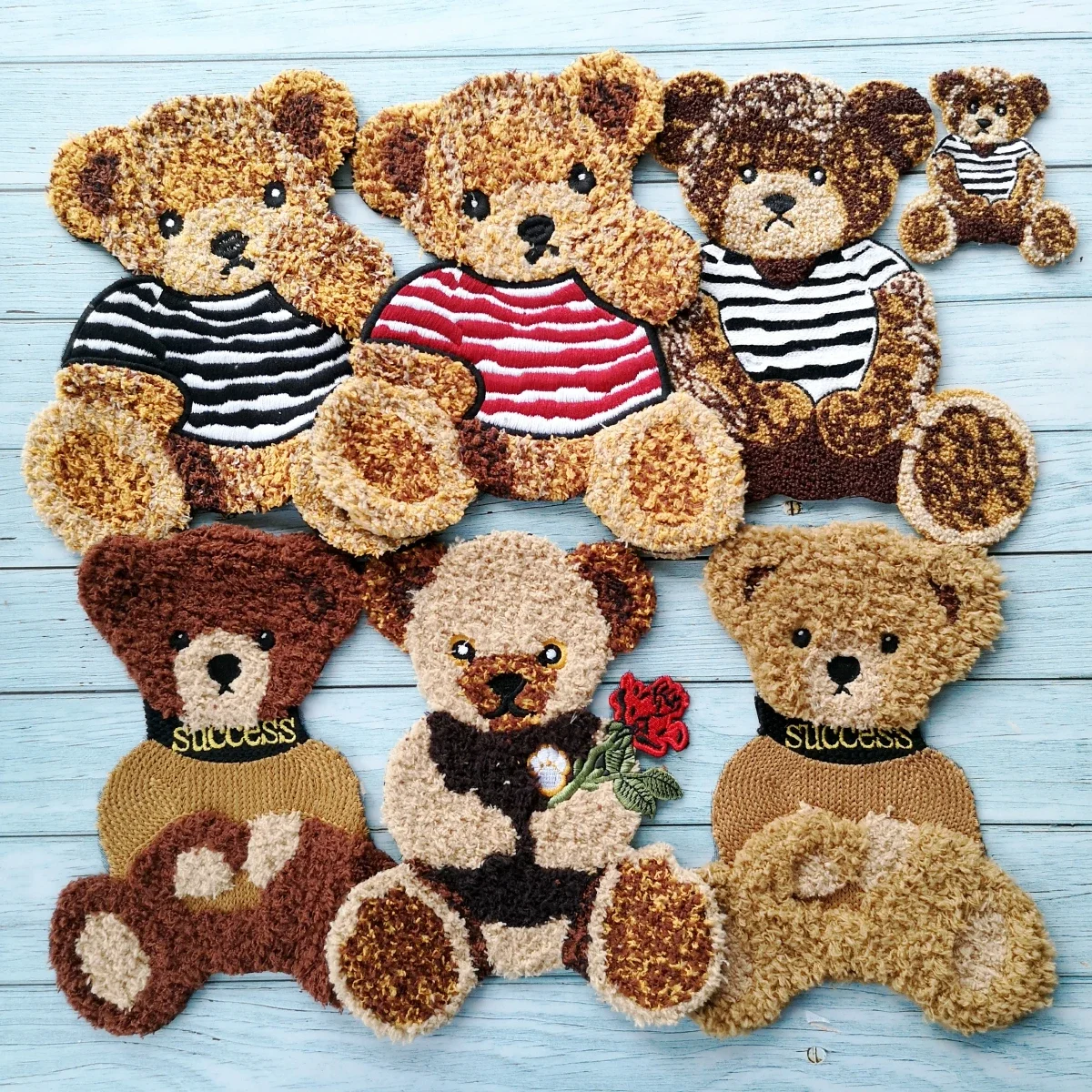 Embroidery Chenille Basketball Bear Patch,sew on Rose Bears Patches,cartoon Badges Animal Appliques,DIY Accessory A219161