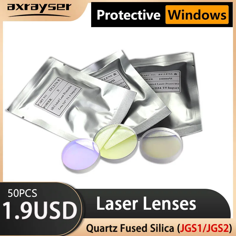 50pcs 27.9*4.1(28*4) Laser Lenses Raytools BT240 BT220 BT210 BM109 BM110 111 Series Protective Windows JGS1 Optical Fused Silica