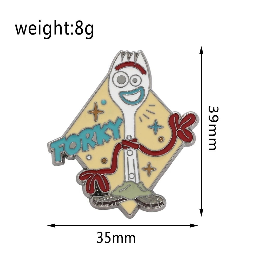 Disney Movie Toy Story Series Brooch Cartoon Cute Metal Enamel Lapel Pin For Friends Backpack Accessories Gifts