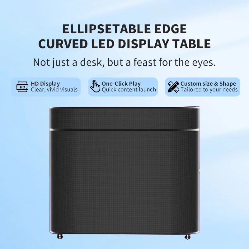 Customized Size Full Color 4K 3840x2160 High Brightness LED Booth DJ Front Desk P1.25-P2.5 Flexible Display Screen IP65