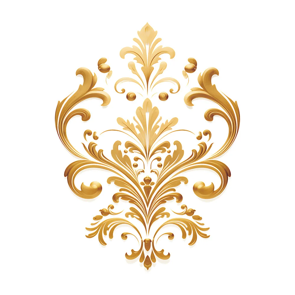 ملصق حائط مرحاض مزخرف بنمط ذهبي لديكور الحمام وديكور الحائط وورق الحائط اللاصق وإكسسوارات ديكور المرحاض #6